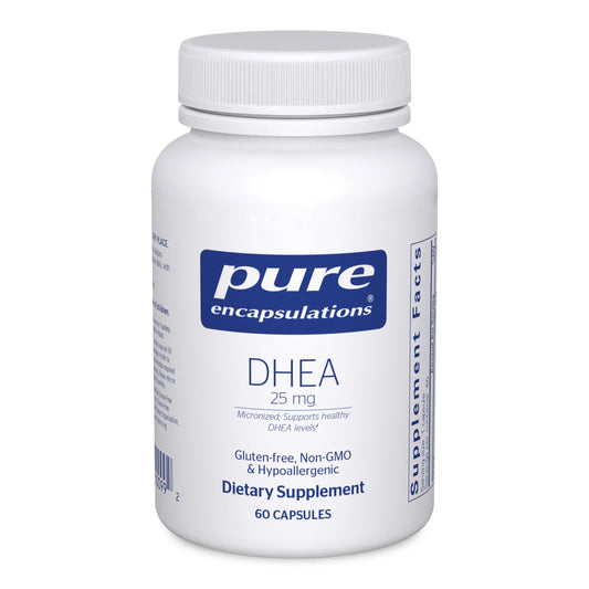 Pure Encapsulations DHEA 25 mg bottle with 60 capsules