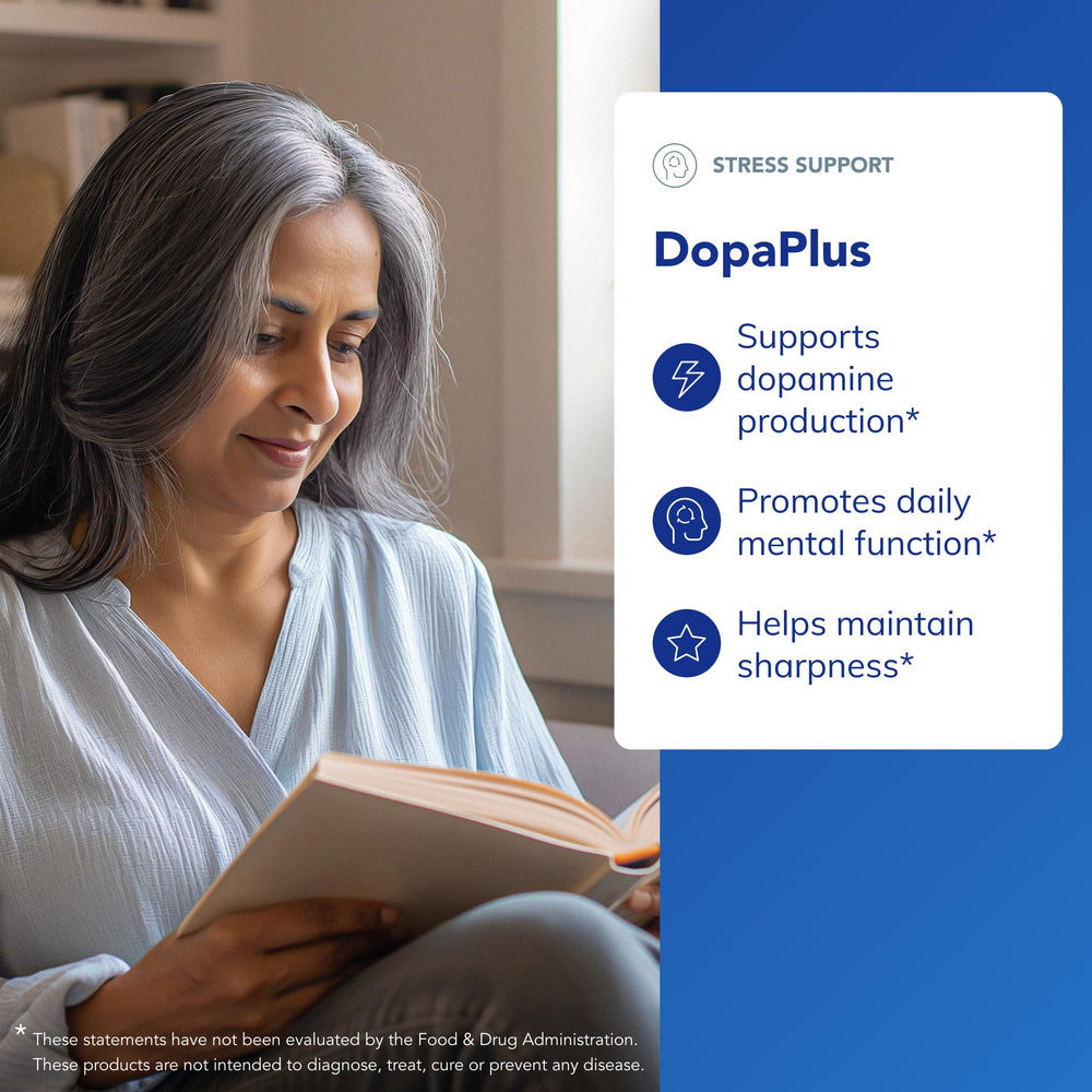 Pure Encapsulations DopaPlus bottle cap closeup for reliable dosing