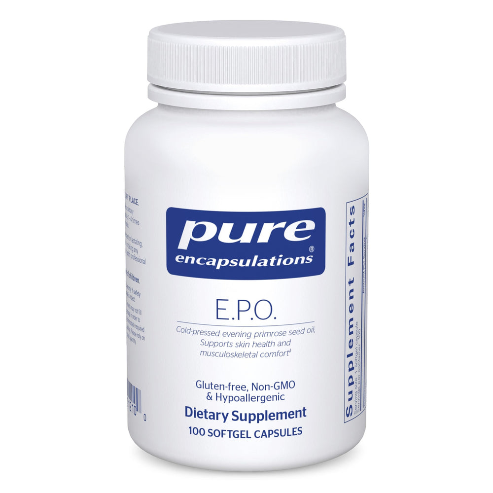 Pure Encapsulations E.P.O. Evening Primrose Oil bottle and label