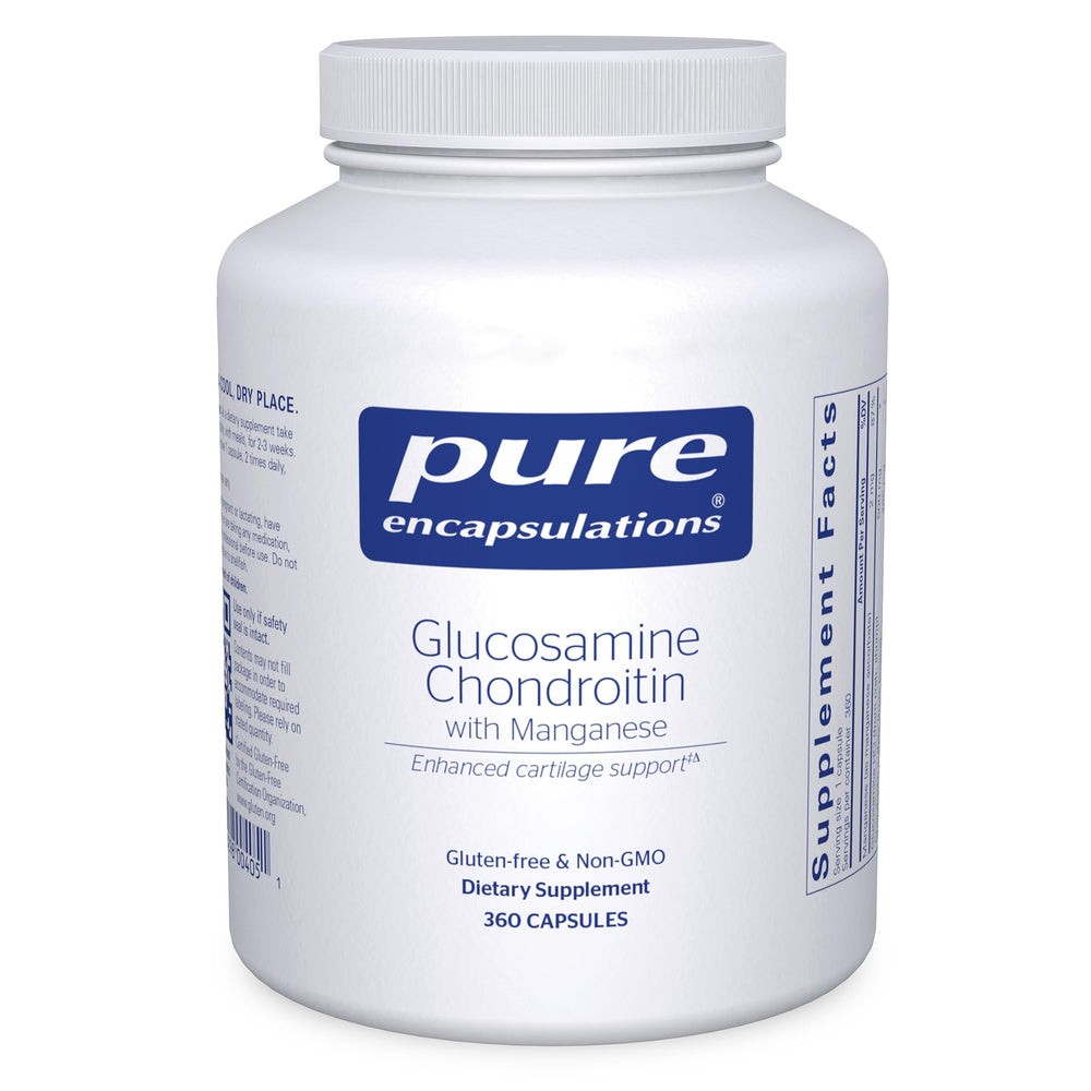 Bottle of Pure Encapsulations Glucosamine Chondroitin with Manganese 360 capsules