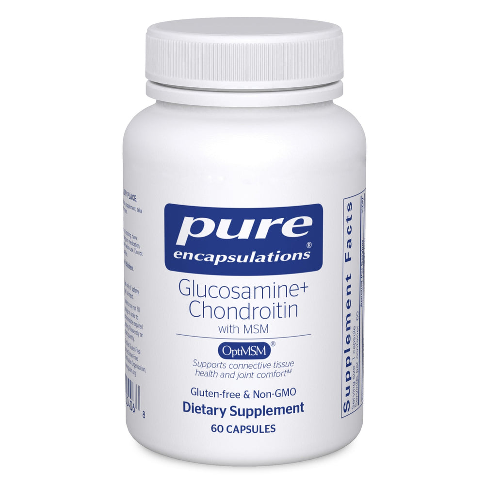 Pure Encapsulations Glucosamine Chondroitin with MSM bottle for joint support