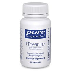 Pure Encapsulations L-Theanine bottle with label - 60 capsules