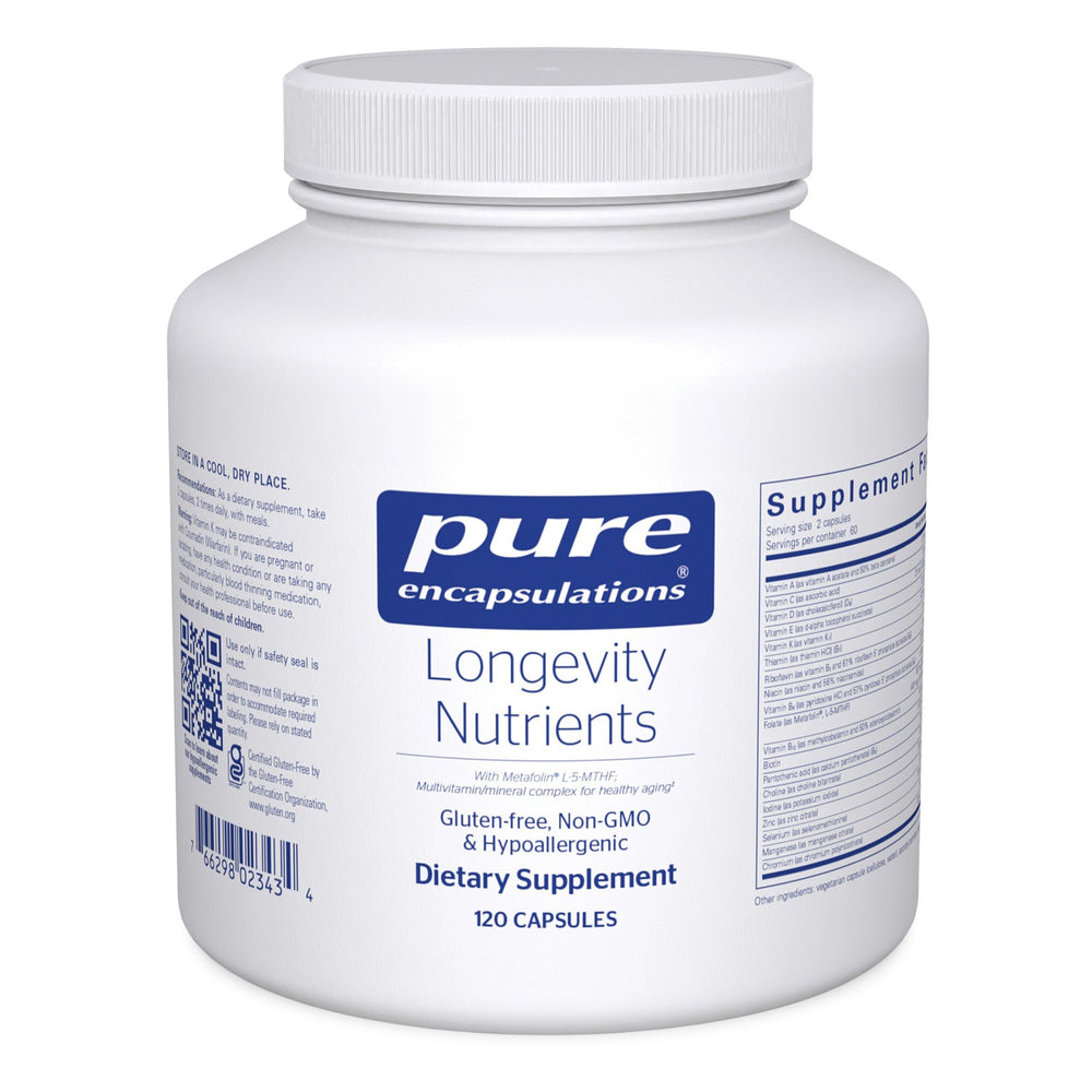 Bottle of Pure Encapsulations Longevity Nutrients 120 capsules