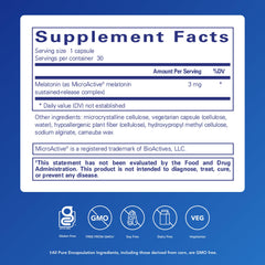 Close-up of Melatonin-SR extended-release capsule