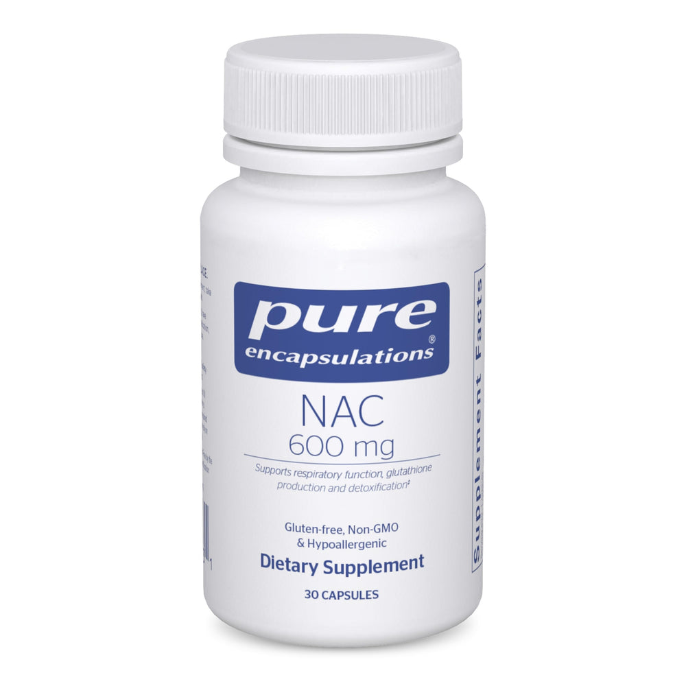 Pure Encapsulations NAC 600 mg bottle – front label