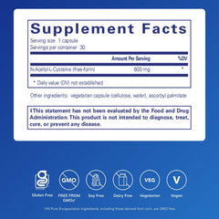 NAC 600 mg bottle close-up – capsule detail