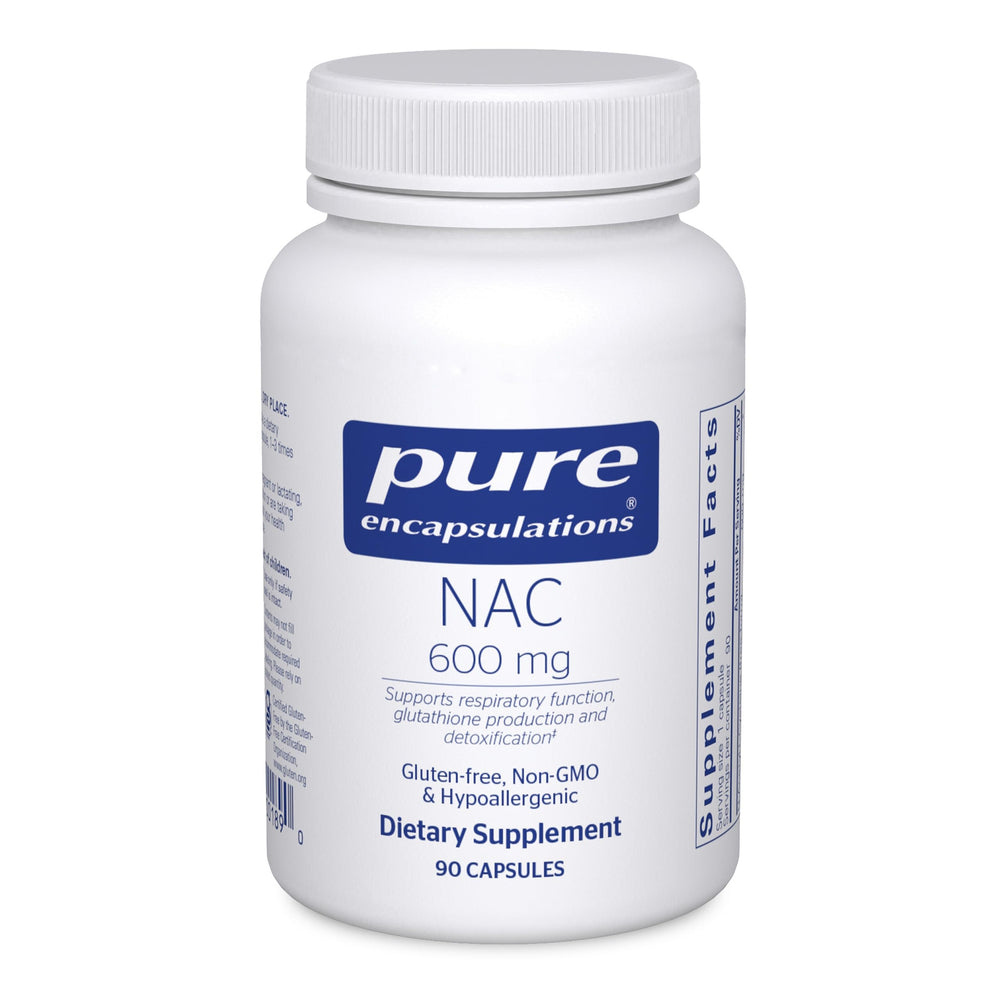 Pure Encapsulations NAC 600 mg bottle – front view