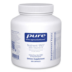 Bottle of Pure Encapsulations Nutrient 950 with Vitamin K 180's