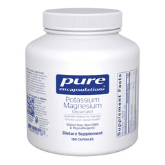 Bottle front label of Pure Encapsulations Potassium Magnesium (Aspartate)
