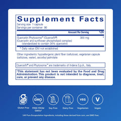 Close-up of Pure Encapsulations Quercetin UltraSorb capsules showing smooth texture