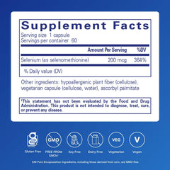 Close-up of Selenium 200 mcg capsule