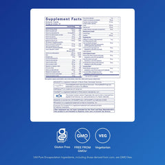Nutrition facts panel for Pure Encapsulations Women's Nutrients 40+