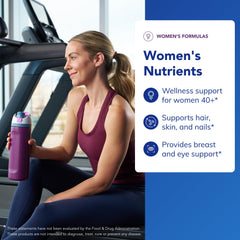 Pure Encapsulations Women's Nutrients 40+ label closeup indicates allergen-free formulation