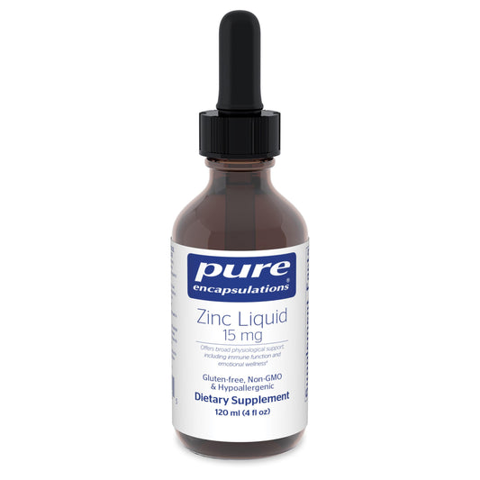Pure Encapsulations Zinc Liquid 15 mg bottle front