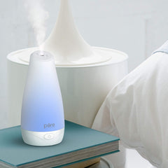 Close-up of PureSpa 100ml water tank and mist outlet