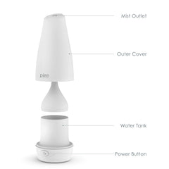 Diffuser with included AC adapter and water measuring cup