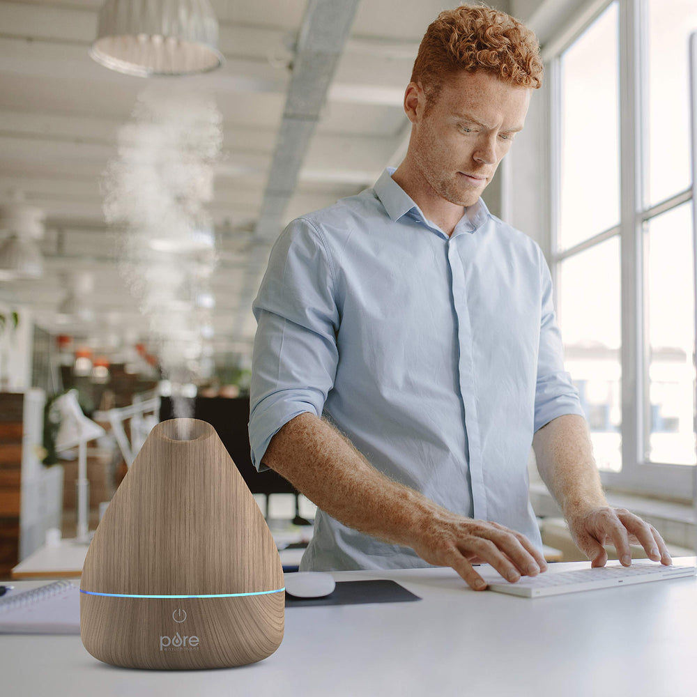 Whisper-quiet ultrasonic diffuser in living room