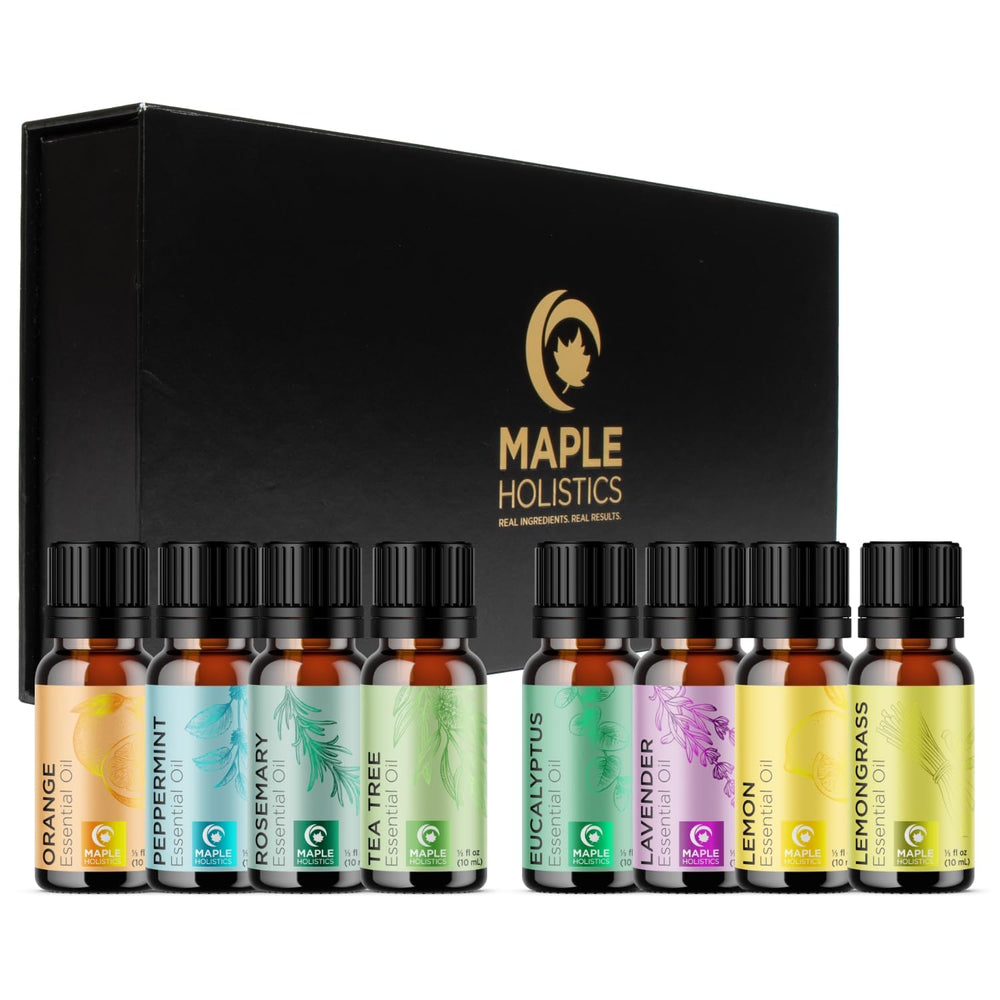 Pure essential oil set for diffuser with multiple bottles
