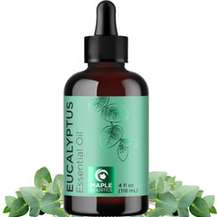Pure eucalyptus essential oil 4oz bottle with dropper