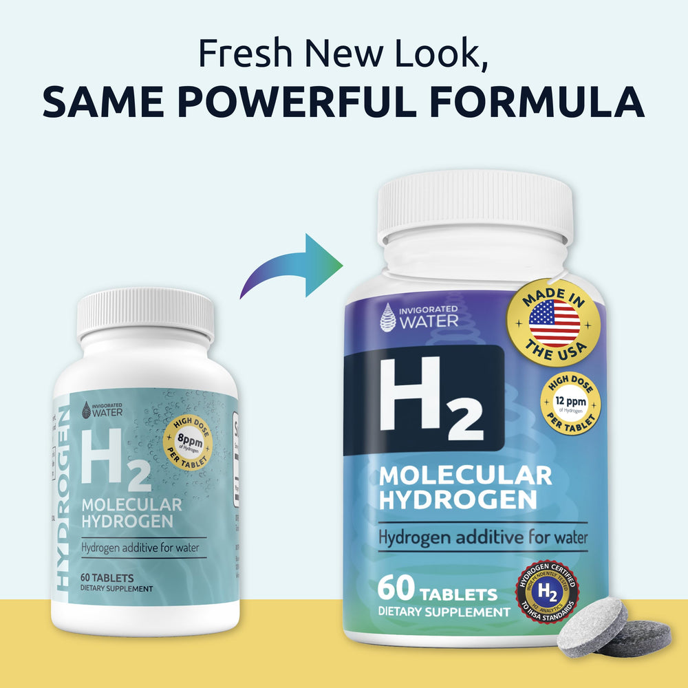 Illustration of hydrogen water benefits for energy and cognitive health