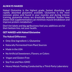 Gluten- and soy-free L-Glutamine label and ingredients