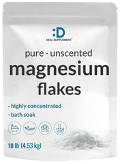 10 lb pouch of unscented magnesium flakes for baths