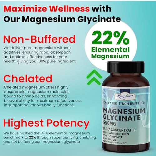 Chelated magnesium glycinate 550 mg illustration