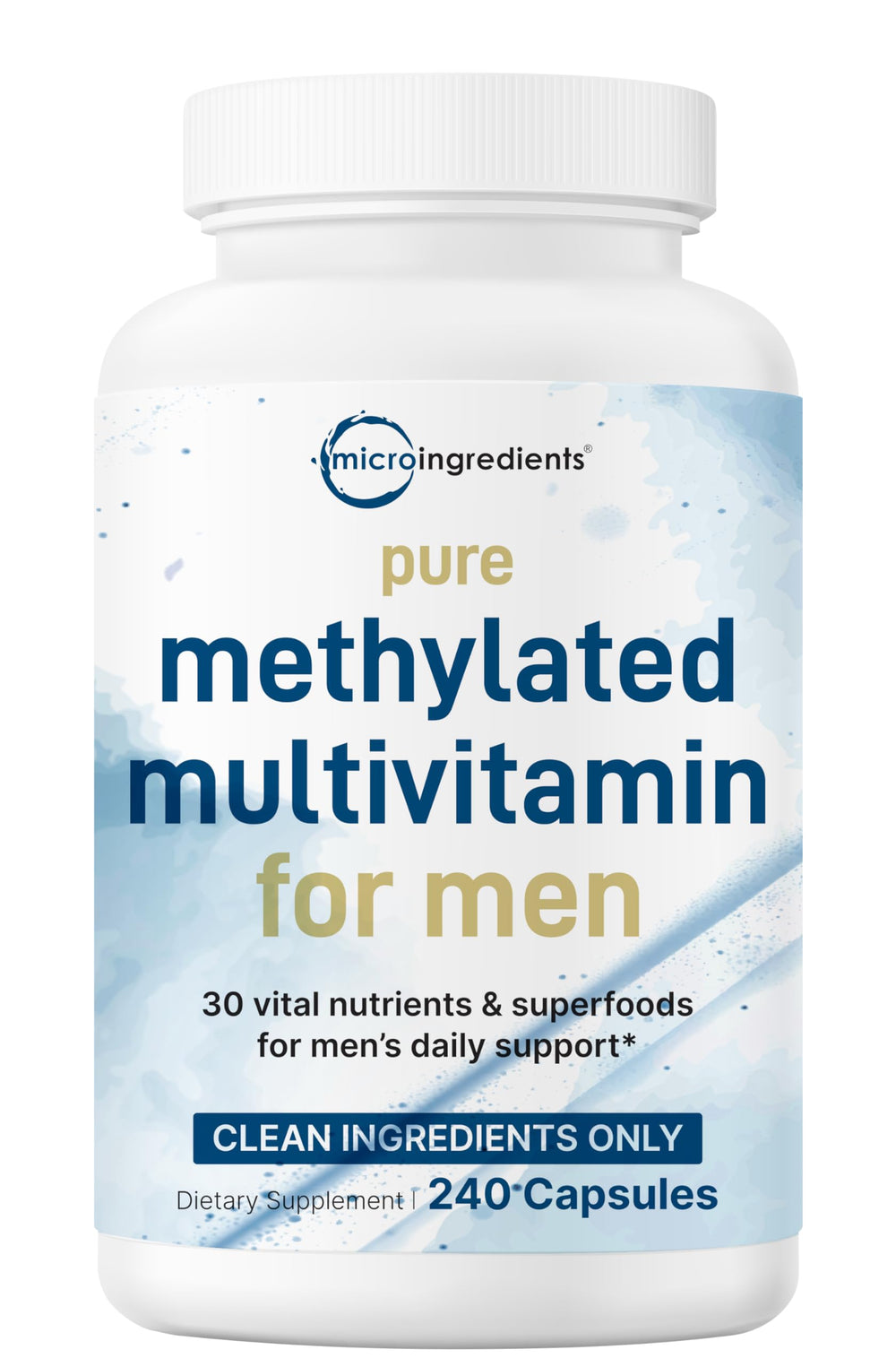 Bottle of Pure Methylated Multivitamin for Men – 240 capsules