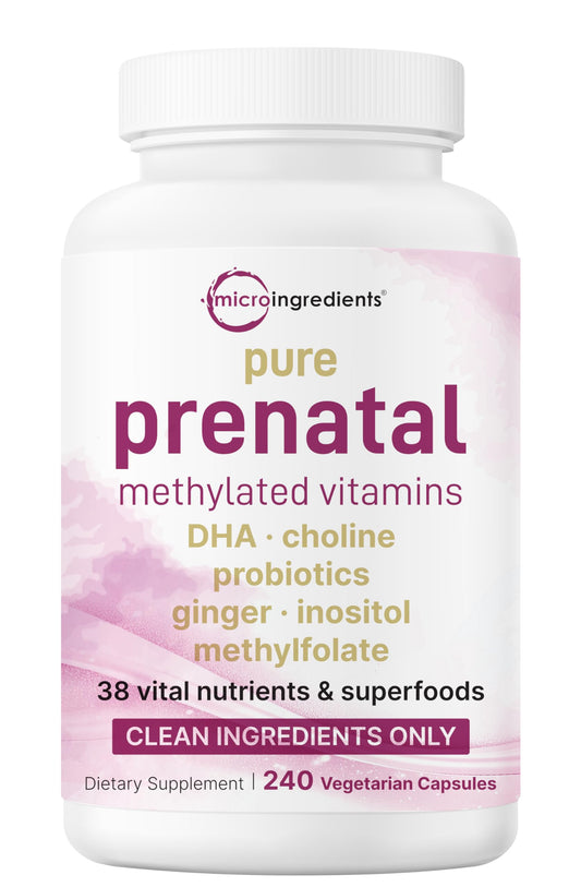 Pure methylated prenatal vitamin for women - 240 veggie capsules