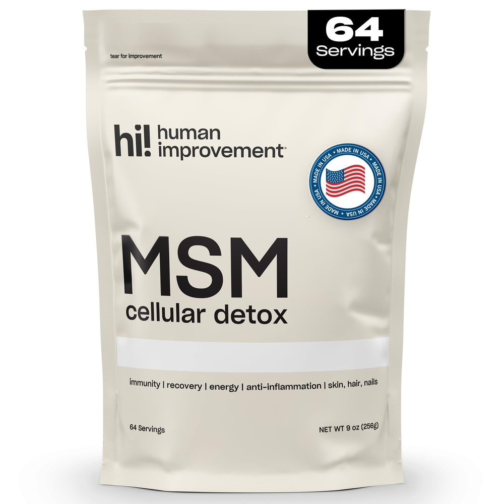 Front view of Pure MSM Powder bottle