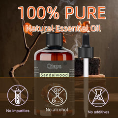 Sandalwood essential oil being added to a diffuser