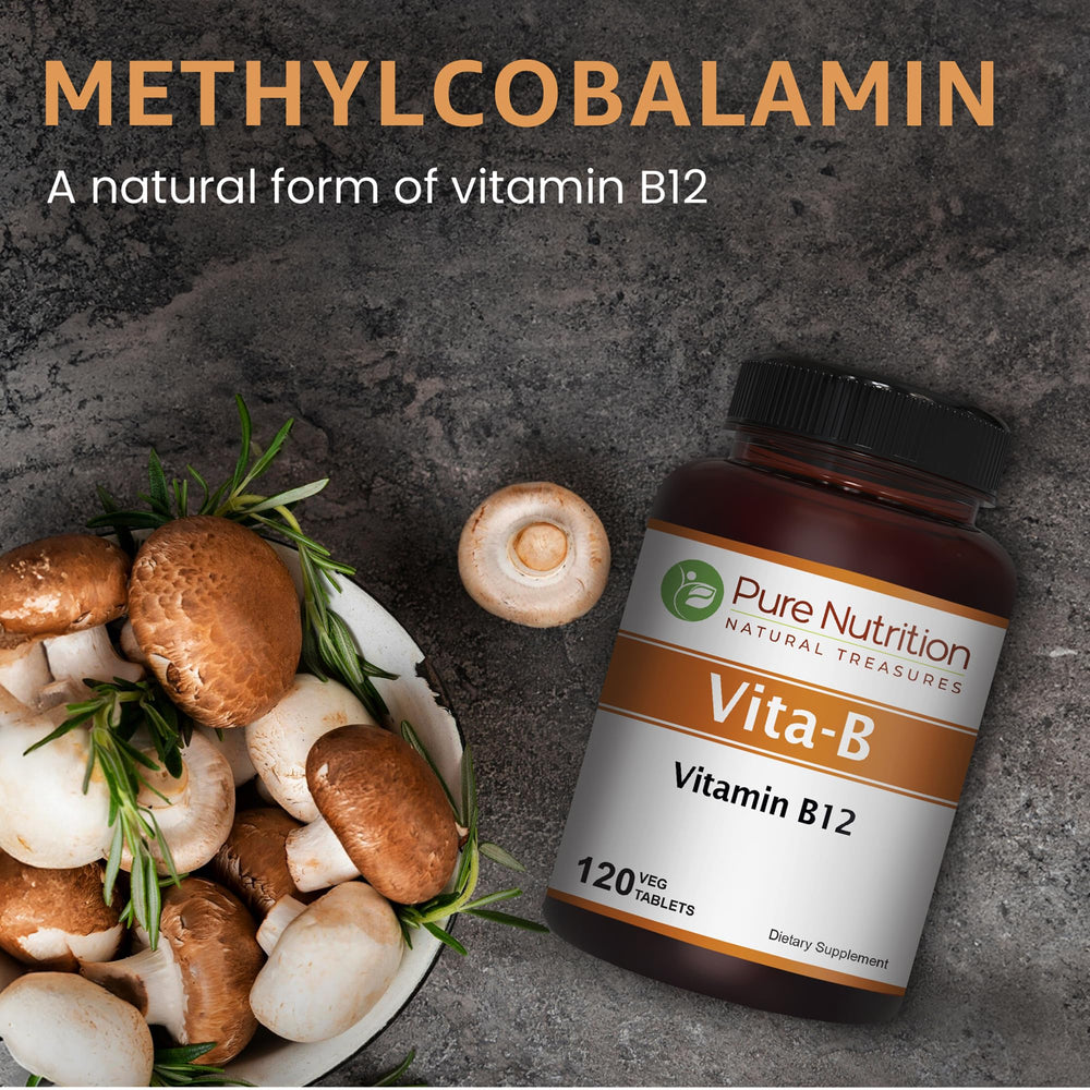 Close-up of Vitamin B12 1500mcg methylcobalamin label