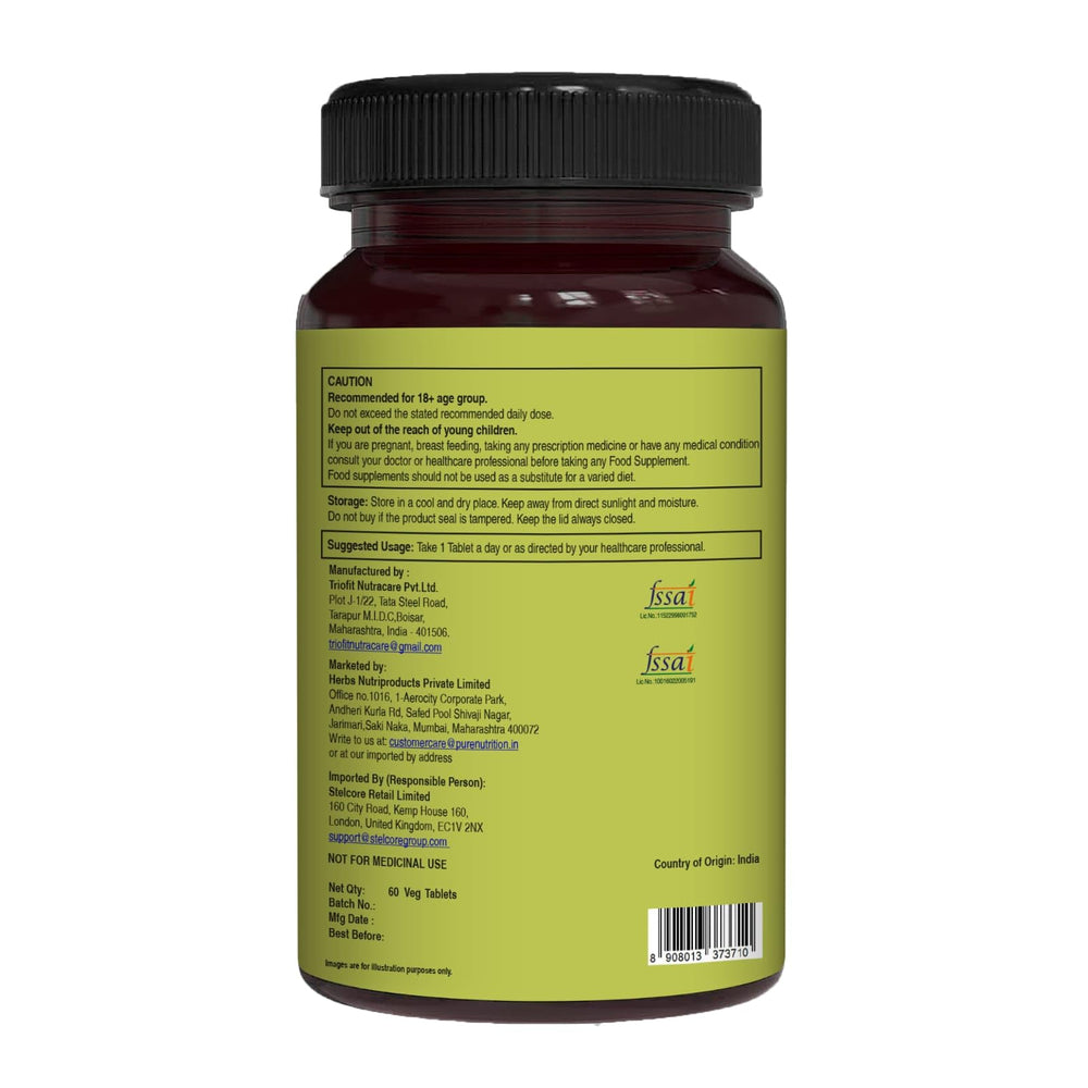 Vegan and all-natural claim on Pure Nutrition multivitamin