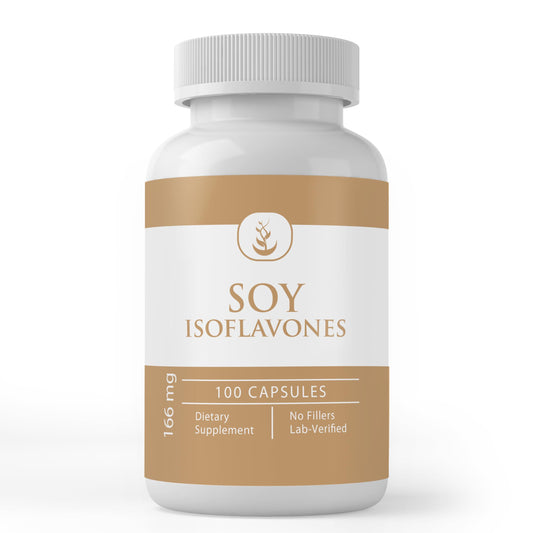 Pure Original Ingredients Soy Isoflavones 100 capsules bottle label