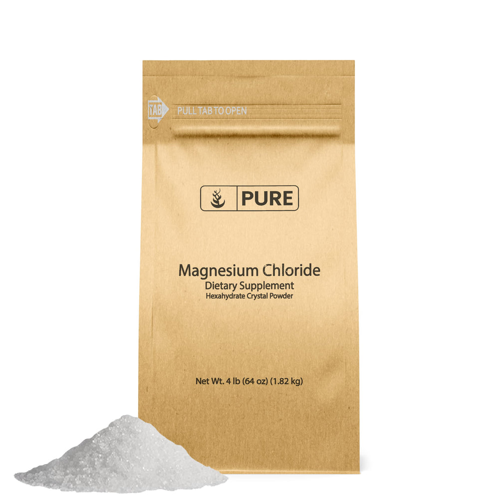 Pure Original Magnesium Chloride Crystal Powder 4lb - front view