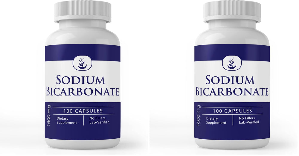Pure Original Sodium Bicarbonate 100 capsules bottle with pack of 2
