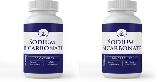 Pure Original Sodium Bicarbonate 100 capsules bottle with pack of 2