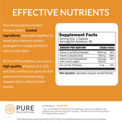 Vitamin C and Zinc immune support ingredients