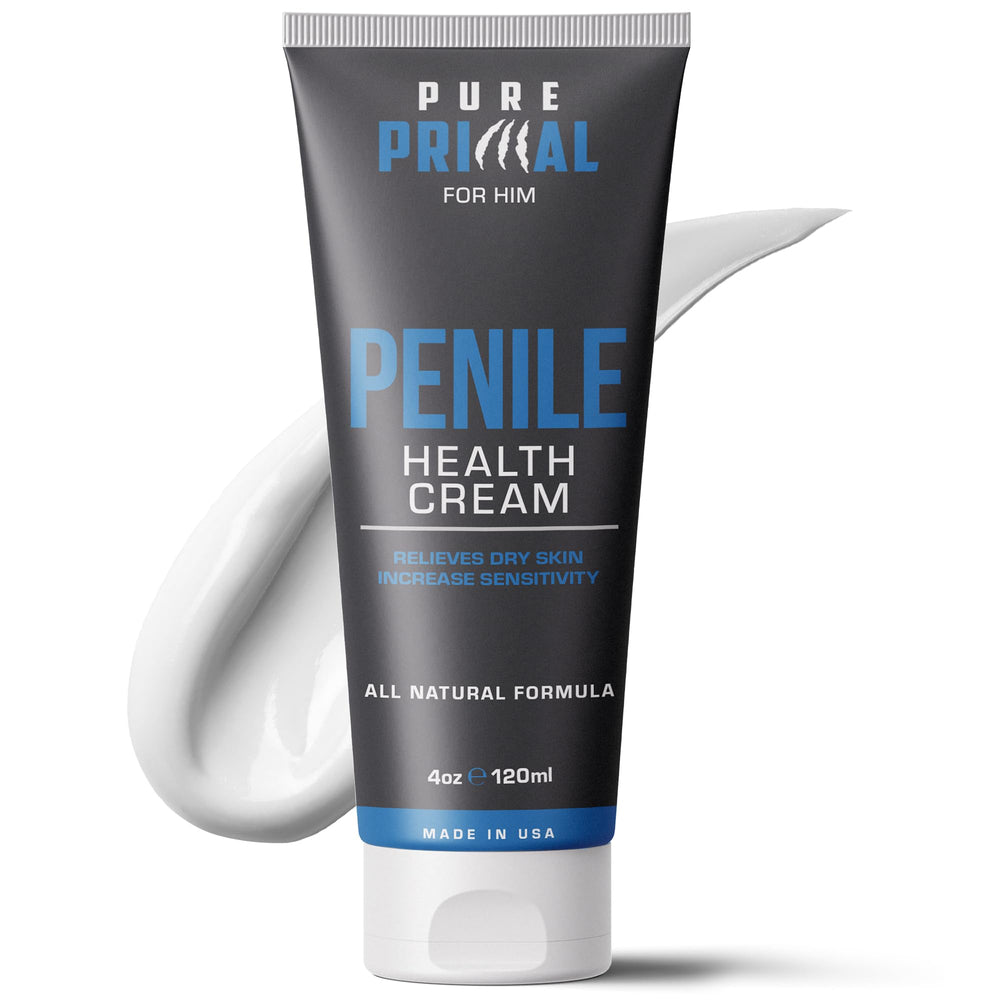 Pure Primal soothing skin cream bottle pump for fast absorption and daily hydration.