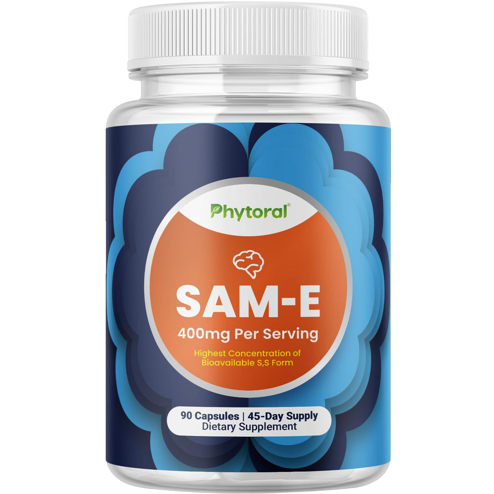 Bottle of Pure SAM E 400mg capsules