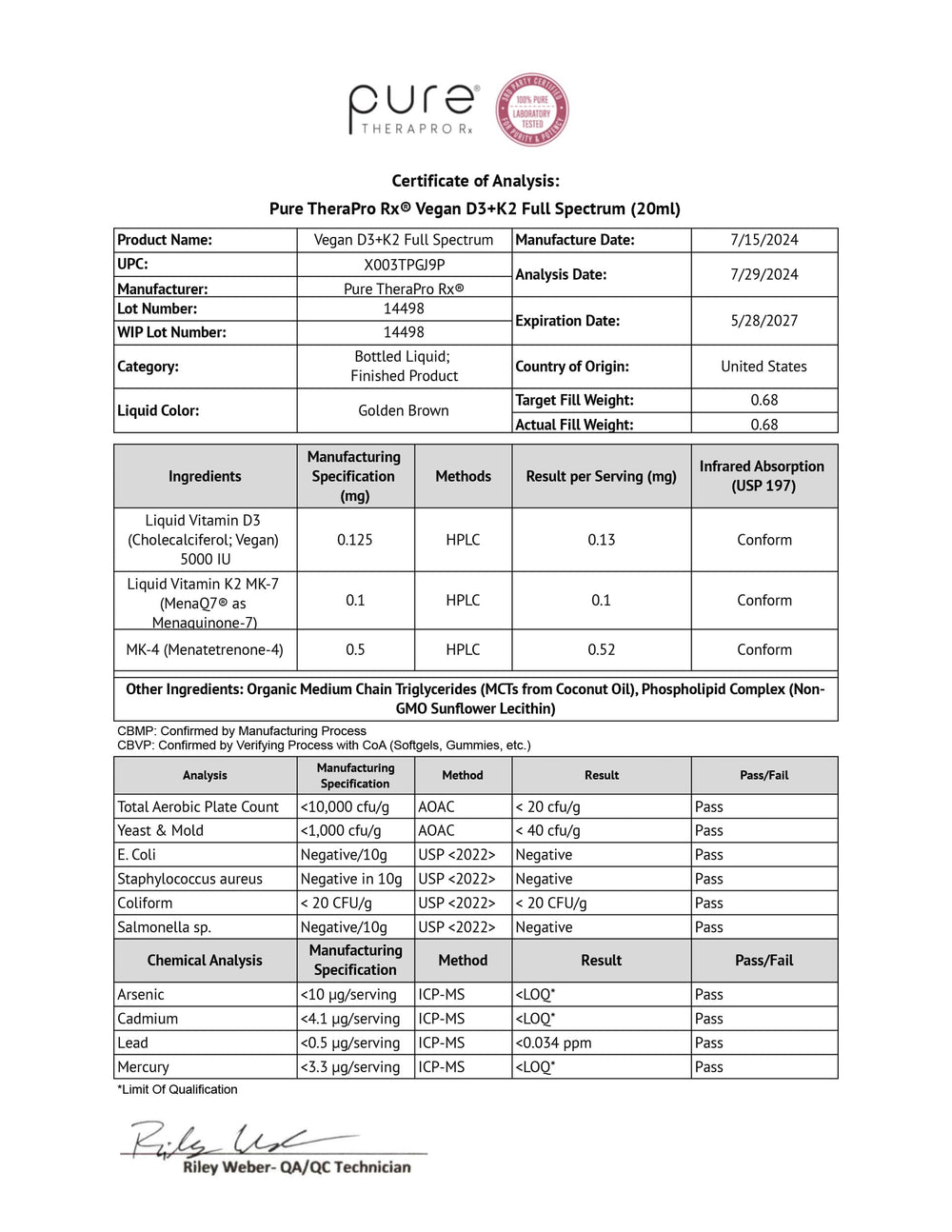 6-month supply of liposomal D3 + K2