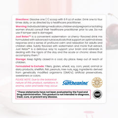 Back packaging details of Pure Therapro Rx Just Relax Cherry
