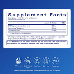 Side view showing the label on Pure Tranquility Liquid
