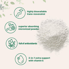 2-in-1 formula highlighting resveratrol and Vitamin E