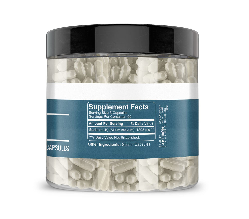 Pure and undiluted garlic capsules with no additives