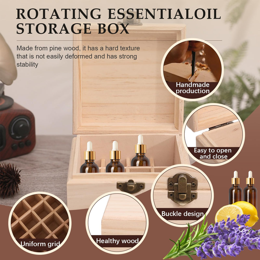 Pure Vie box interior shows 16 slots for 5-10 ml bottles for organized display