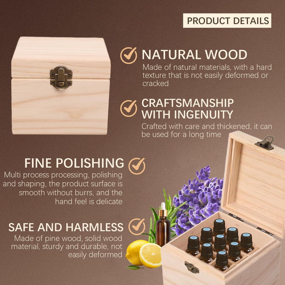 Pure Vie storage box with sturdy latch protects oils during travel