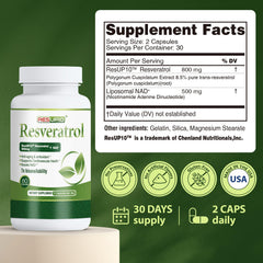Liposomal NAD+ Resveratrol capsules