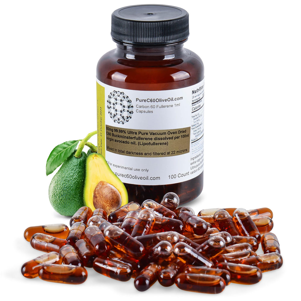 PureC60 Avocado Oil Capsules bottle – front view (100ml)