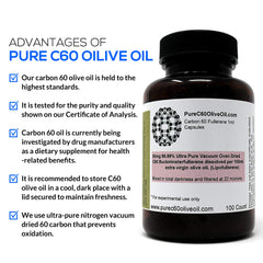 Ingredients: Carbon 60 olive oil in capsules with high-polyphenol extra virgin olive oil